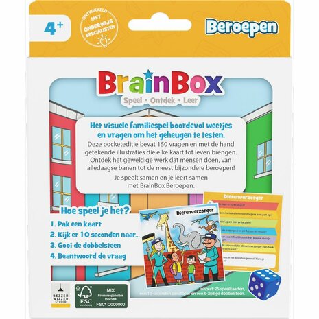 Brainbox Pocket – Beroepen – Educatief geheugenspel van Bezzerwizzer