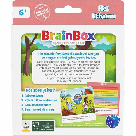 Brainbox Pocket – Het Lichaam – Educatief geheugenspel van Bezzerwizzer