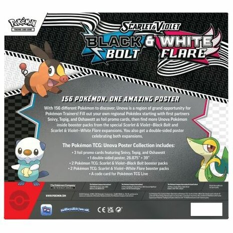 Pok&eacute;mon Scarlet & Violet &ndash; Black Bolt & White Flare Poster Collection &ndash; Verzamelposter + 4 boosters