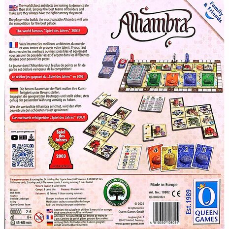 Alhambra Family & Friends – Compacte Editie – Tegellegspel van Queen Games
