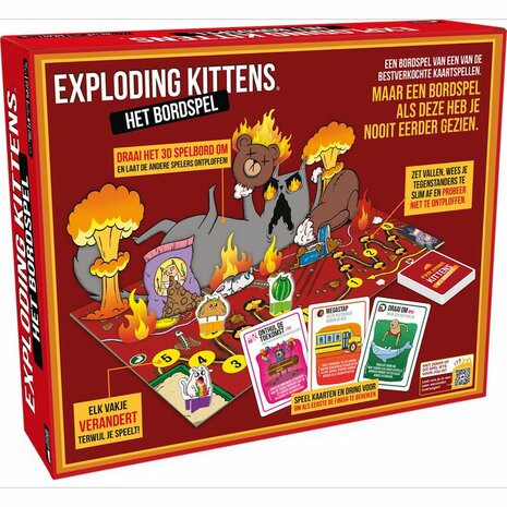 Exploding Kittens – Het Bordspel – Partygame met draaiend speelbord