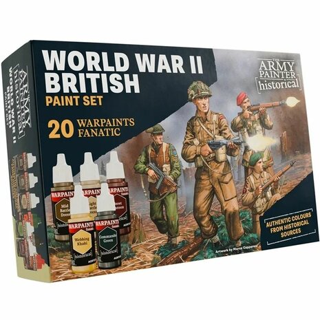 WWII British Warpaints – Set met 20 kleuren voor historische Britse uniformen (18 ml) - The Army Painter