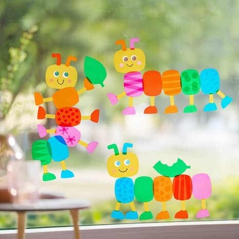 Knutselset – Raamdecoratie Rupsen