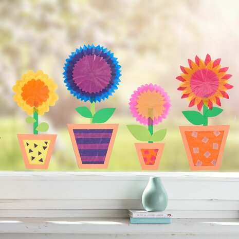 Knutselset – Raamdecoratie Bloempot (5+)