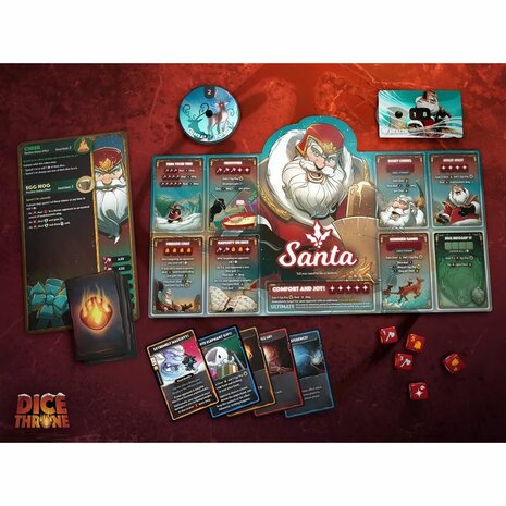 Dice Throne Santa vs Krampus – Tactisch dobbel- en kaartduel - Roxley Games