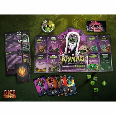 Dice Throne Santa vs Krampus – Tactisch dobbel- en kaartduel - Roxley Games