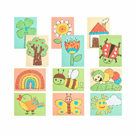 Knutselset - Eerste lijmen Lenteafbeeldingen (3+)