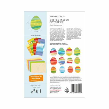 Knutselset - Eerste lijmen Paaseieren (3+)