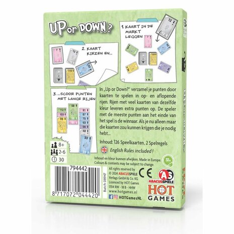 Up or Down? - Kaartspel | Hot Games kaartspel