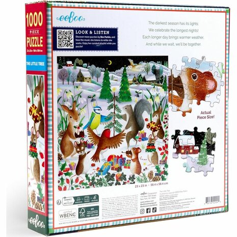 Kerstpuzzel The Little Tree (1000 stukjes) | Eeboo