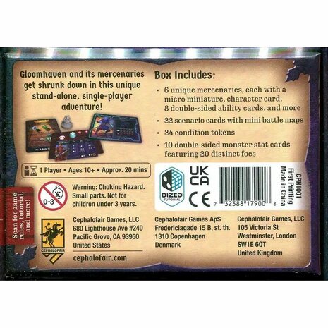 Gloomhaven – Buttons & Bugs – Solospel – Cephalofair Games