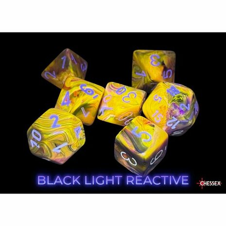 Dobbelstenen - Festive Symphony/White (7x) - Polydice - Chessex