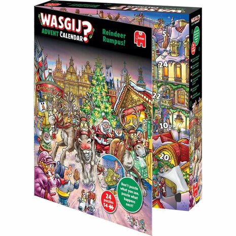 Wasgij Christmas Advent Kalender Reindeer Rumpus 2025 – Puzzel adventskalender – Jumbo