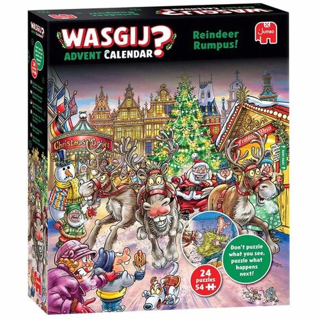 Wasgij Christmas Advent Kalender Reindeer Rumpus 2025 – Puzzel adventskalender – Jumbo