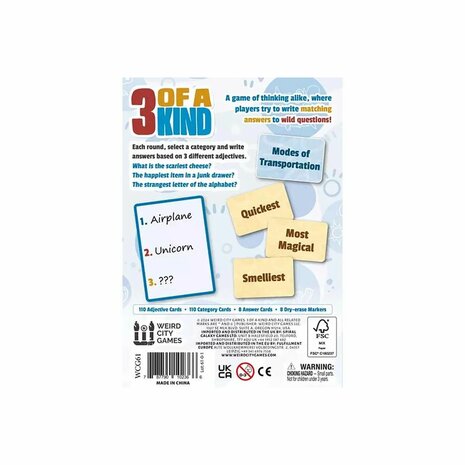 3 Of A Kind – party-kaartspel – Weird City Games