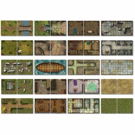 Little Book of Battle Mats: Destinations & Curiosities – RPG-kaartenboek – Loke Battle Mats