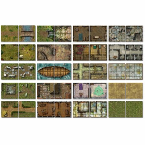 Little Book of Battle Mats: Destinations & Curiosities – RPG-kaartenboek – Loke Battle Mats