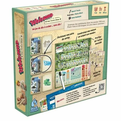 Welcome To... (FRANS) – flip-and-write spel – Blue Cocker