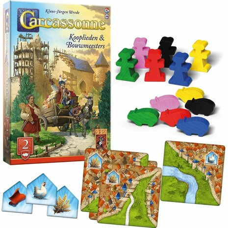 Carcassonne: Kooplieden & Bouwmeesters – Uitbreiding 2 – 999 Games