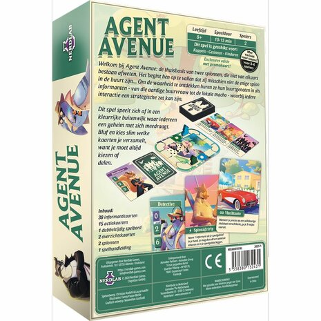 Agent Avenue (NL) - Kaartspel voor 2 spelers (8+) | Nerdlab Games