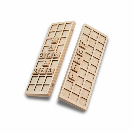 Wooden Words Game: Travel metal box – Woordlegspel – Cayro