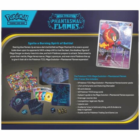 Pokémon Mega Evolution Phantasmal Flames – ETB Elite Trainer Box | Pokémon TCG