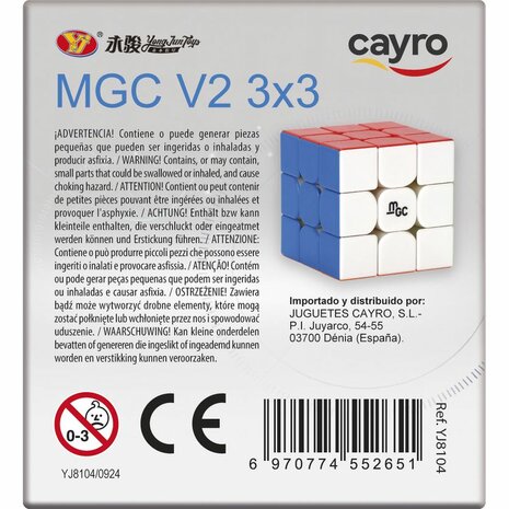 MGC Kubus 3x3 - Professionele Magnetische Speed Cube – Speedcube – Cayro