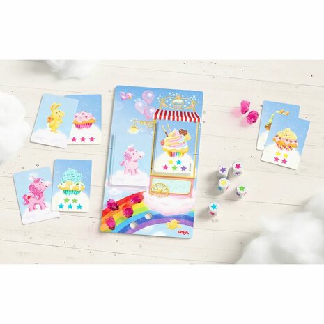 Eenhoorn Flonkerglans: Magisch Dobbelplezier (4+) &ndash; dobbelspel &ndash; Haba