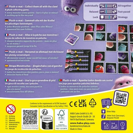 Plush-o-Mat (6+) &ndash; kaartspel &ndash; Haba