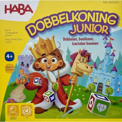 Dobbelkoning Junior (4+) &ndash; dobbelspel &ndash; Haba