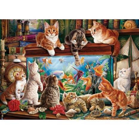 Cats By The Aquarium - Smart Cut Puzzel 1000 Stukjes &ndash; Eurographics