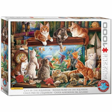 Cats By The Aquarium - Smart Cut Puzzel 1000 Stukjes &ndash; Eurographics