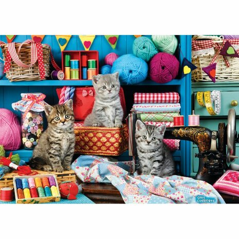 Sewing Room Kittens - Smart Cut Puzzel 1000 Stukjes &ndash; Eurographics