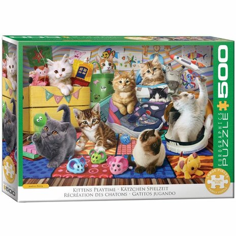Kittens Playtime - Andrew Farley (500XL) &ndash; Legpuzzel &ndash; Eurographics