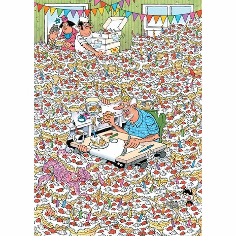 Hoera, Jan 90 jaar! - Jan van Haasteren Expert 8 - 500 stukjes puzzel &ndash; Jumbo