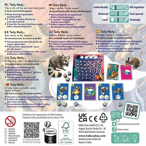 Tasty Wasty (8+) &ndash; Kaartspel/Dobbelspel &ndash; HABA