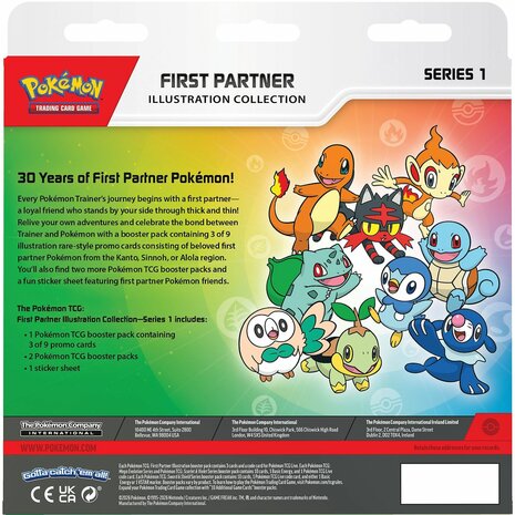 Pok&eacute;mon First Partner (Series 1) &ndash; Illustration Collection &ndash; The Pok&eacute;mon Company