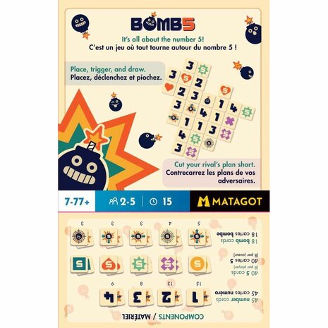 Bomb5 &ndash; Tactisch tegellegspel met kettingreacties &ndash; Matagot