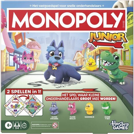 Monopoly Junior (4+) &ndash; kinderspel 2-in-1 &ndash; Hasbro Games