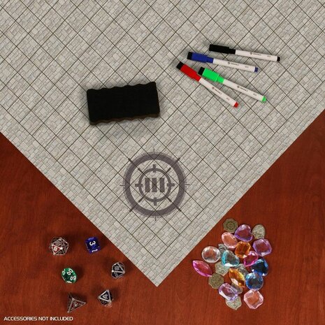 RPG Grid Mat (Stone) &ndash; RPG-speelmat &ndash; Enhance