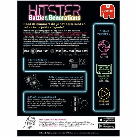 Hitster: Battle of the Generations &ndash; Partyspel &ndash; Jumbo