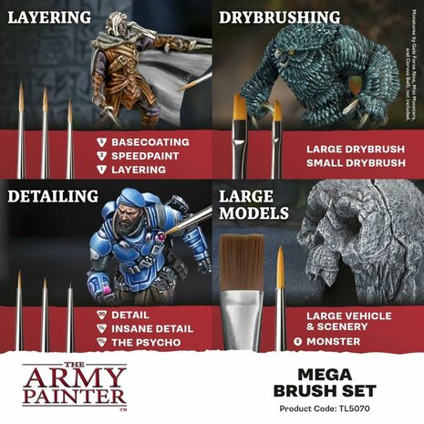 Mega Brush Set 2025 &ndash; Penseelset &ndash; The Army Painter