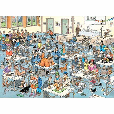 Jan van Haasteren - De Kattenshow (1000) &ndash; Legpuzzel &ndash; Jumbo