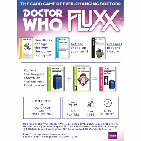 Doctor Who Fluxx &ndash; Kaartspel &ndash; Looney Labs