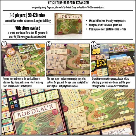 Viticulture: Bordeaux Expansion &ndash; Bordspeluitbreiding &ndash; Stonemaier Games