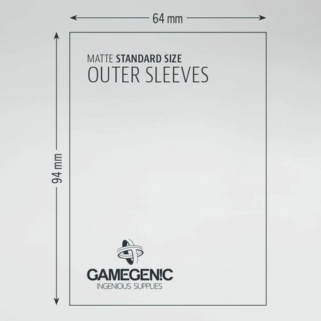 Matte Outer Sleeves Standard Size (69x94mm) &ndash; Outer Sleeves &ndash; Gamegenic