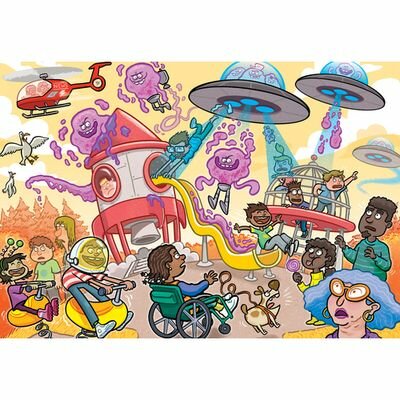 Wasgij Junior 4: Alien Invasion &ndash; Legpuzzel &ndash; Jumbo
