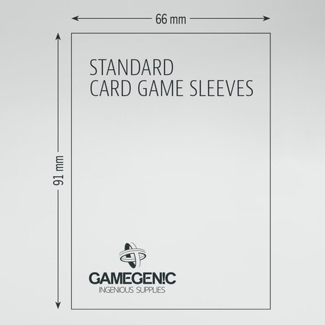 Gamegenic Board Game Sleeves Clear Standard Size (66x91mm) &ndash; Kaarthoesjes &ndash; Gamegenic
