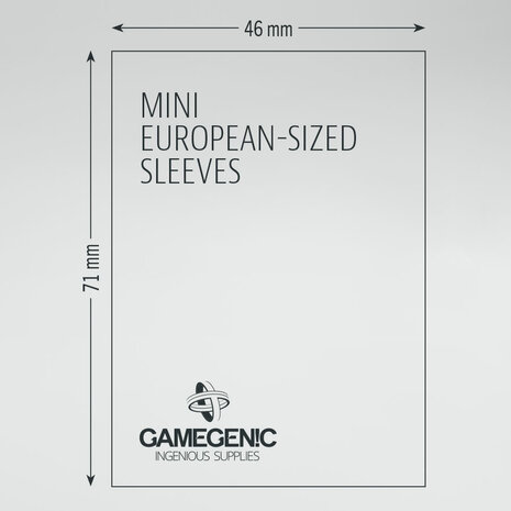 Gamegenic Board Game Sleeves (50) Clear Mini European Size (46x71mm) &ndash; Kaarthoesjes &ndash; Gamegenic
