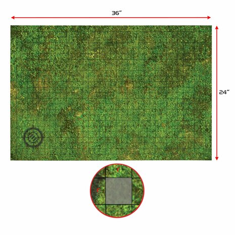 RPG Grid Mat (Grassland) &ndash; RPG Speelmat &ndash; Enhance Gaming
